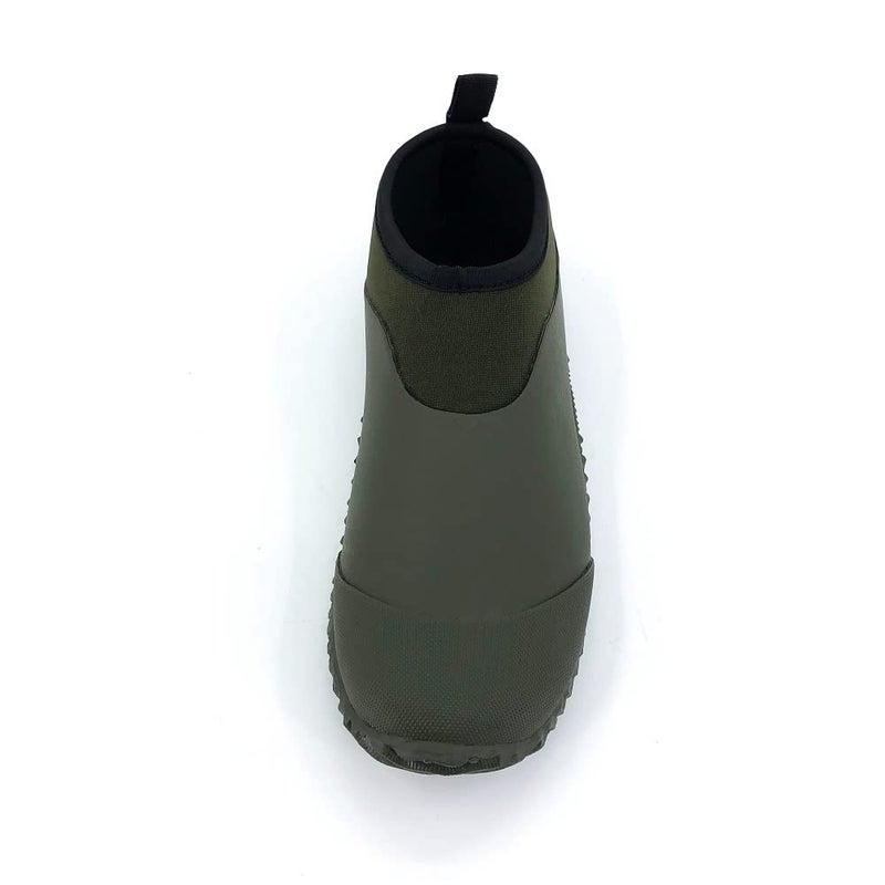 SYLPHID Men's Garden Shoes Women's Rain Shoe Waterproof Neoprene Camp Booties for Camping, Lawn Care, Gardening and Yard Work, Dark Green, Women Size 7.5, Men Size 6 - Image 4